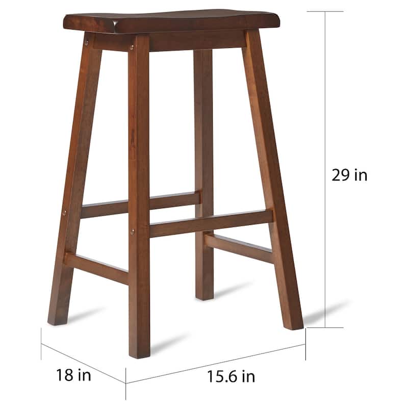 Salvador Saddle 29-inch Counter Height Backless Stools (Set of 2) by iNSPIRE Q Bold