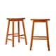 Salvador Saddle 29-inch Counter Height Backless Stools (Set of 2) by iNSPIRE Q Bold - Thumbnail 11