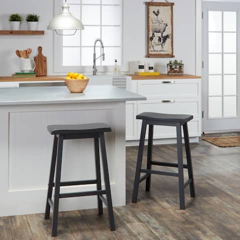 Salvador Saddle 29-in. Counter-height Backless Stools (Set of 2)