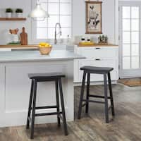 Salvador Saddle 29-inch Counter Height Backless Stools (Set of 2) by iNSPIRE Q Bold