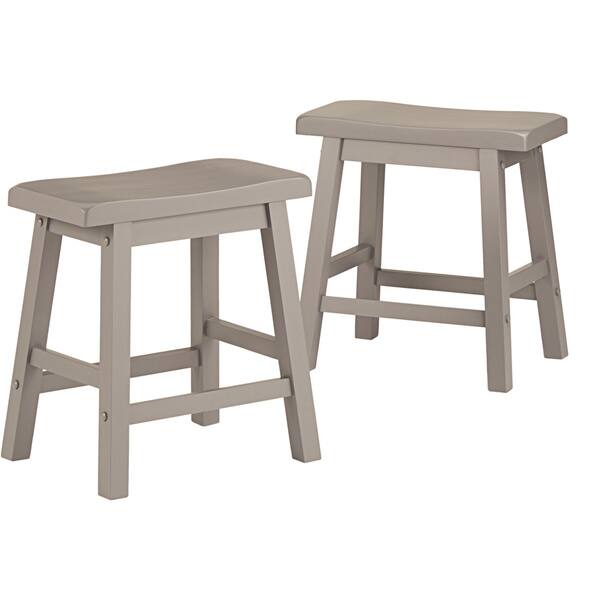 Shop Salvador Saddle Back 18 Inch Backless Stool Set Of 2 By