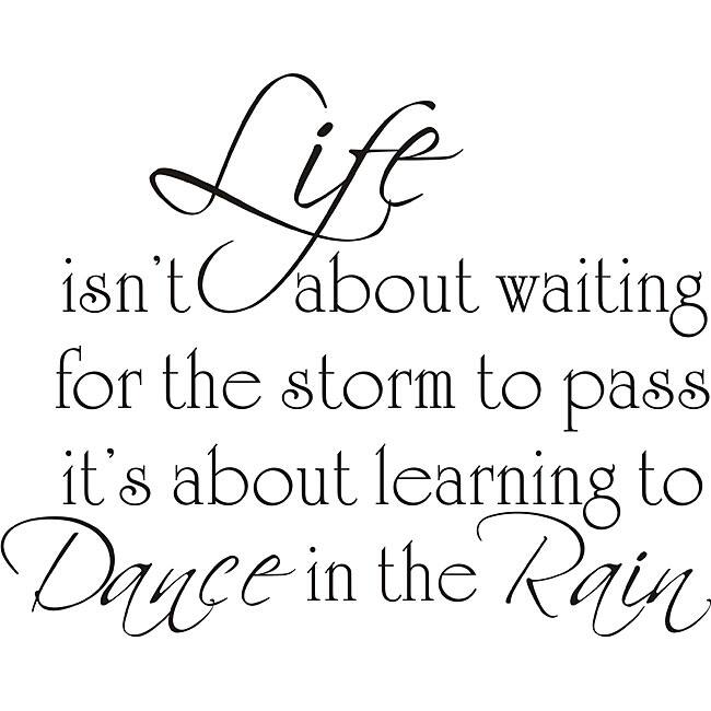 Design on Style 'Life Dance Rain' Vinyl Wall Art Quote