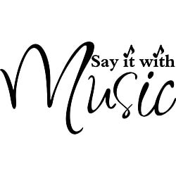 Shop Design on Style 'Say it With Music' Vinyl Wall Art Quote - Free ...