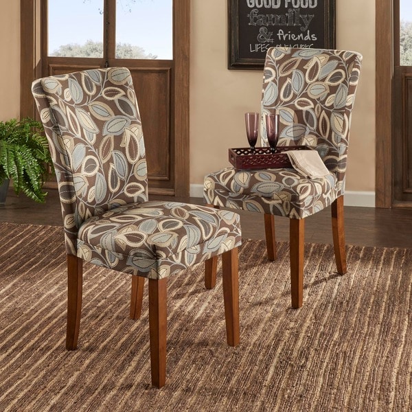 Parson Dining Room Chairs / Slipcovered Parson's Chair, design by Elisha Howell ... / Parsons tufted dining room chairs chairs set of 2, 39.8x22.4x17.5 upholstered high back padded dining chairs w/detailed nail head trimming and solid wood legs, for home/kitchen/party, gray, s15944.