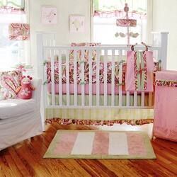 Shop My Baby Sam Paisley Splash In Pink 4 Piece Crib Bedding Set