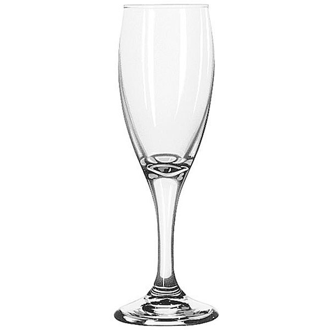 Libbey Teardrop Stemmed 6-oz Flute Glasses (Pack of 12)
