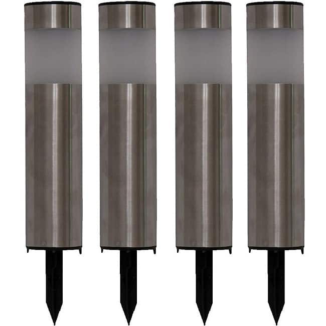 Tricod Stainless Steel Tube Solar Lights (Set of 4)
