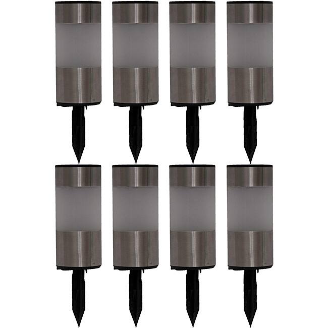 Tricod Stainless Steel Tube Solar Light (Set of 8)
