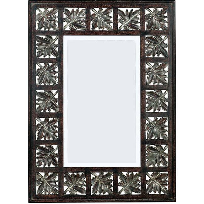 Marcel 32-inch High With Dark Walnut Finish Wall Mirror