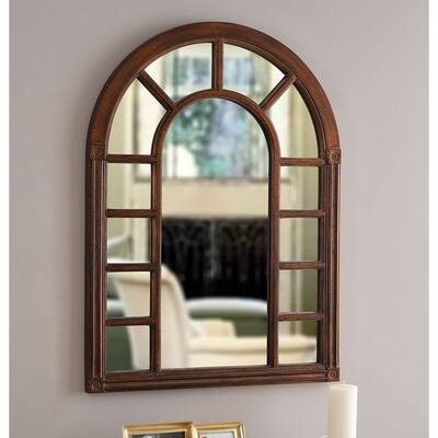 Basilica Bronze Finish Wall Mirror - 28" x 38"