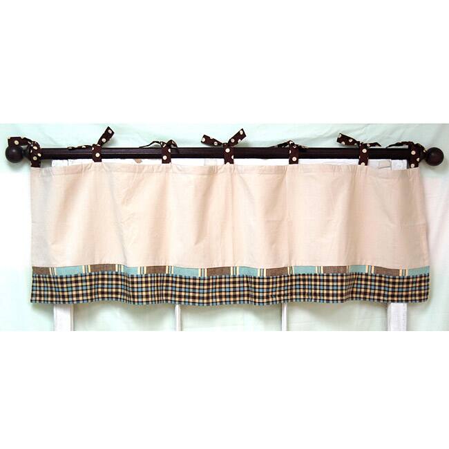 My Baby Sam Mad About Plaid in Blue Curtain Valance