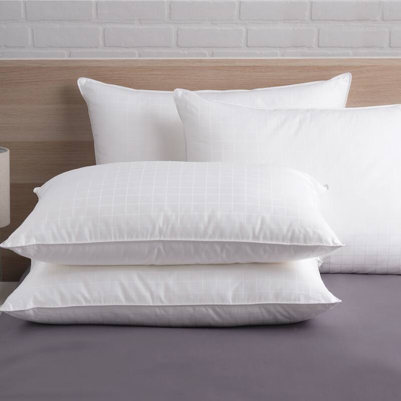Cozy Classics Cotton Dobby Down Alternative Pillow (Set of 4)