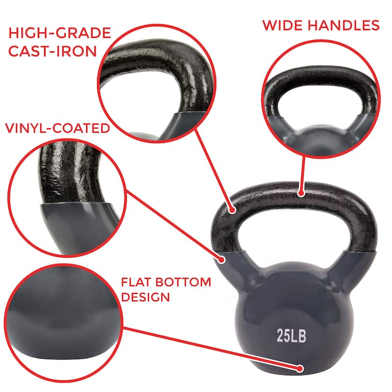 Sunny Vinyl Coated 25-pound Kettle Bell