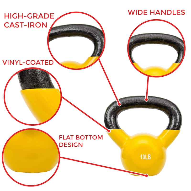 Sunny Vinyl Coated 10-pound Kettle Bell