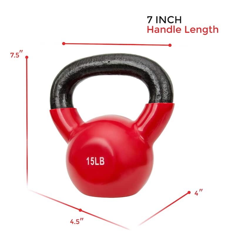 Sunny Vinyl Coated 15-pound Kettle Bell