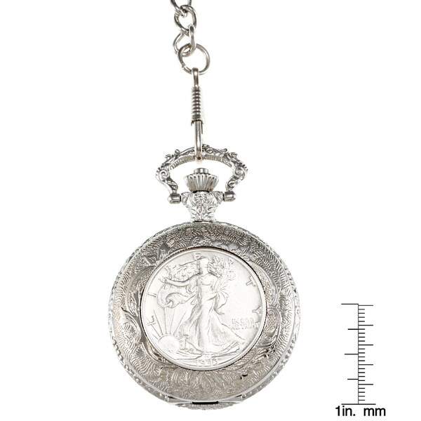 American Coin Treasures Silver Walking Liberty Half-dollar Pocket Watch