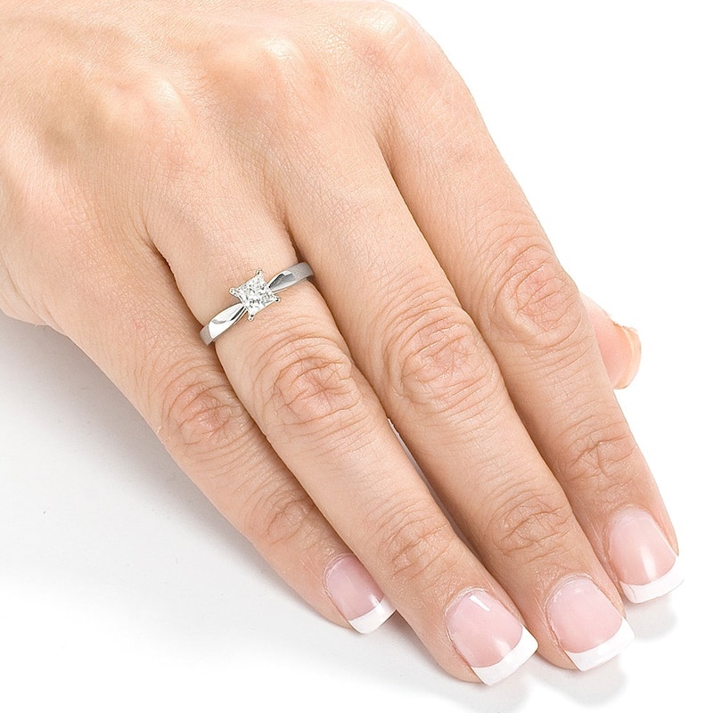 Annello by Kobelli 14k Gold 1/2 Carat Princess Diamond Solitaire Engagement Ring