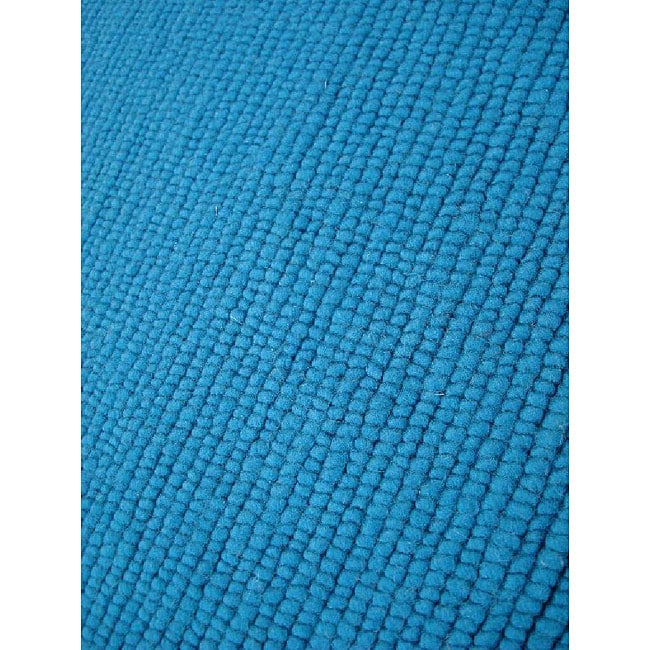 Hand knotted Nodo Teal Wool Rug (46 X 66)