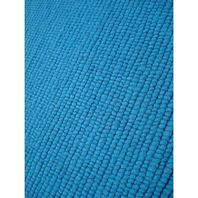 Handmade Nodo Teal Wool Rug (India) - 4' x 6'