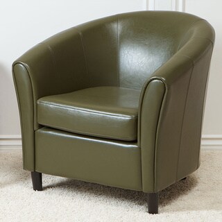 Photo inspiration: Picture Idea: Napoli Avocado Bonded Leather Club Chair By Christopher Knight Home