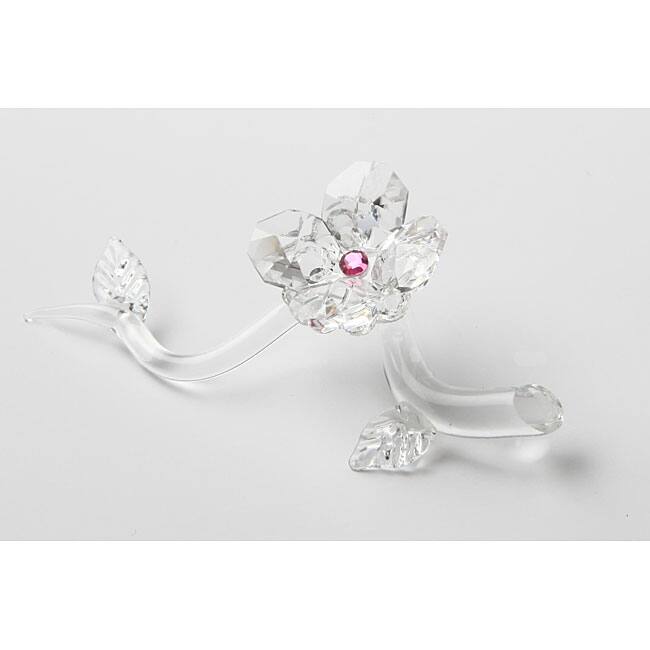 Asfour Crystal Elegant Rose Figurine