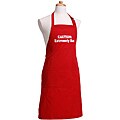 'Caution Extremely Hot' Men's Flirty Red Apron