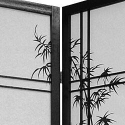 Handmade Wooden Bamboo Tree Shoji Screen (China) - 72"H x 52.5"L x .75"D