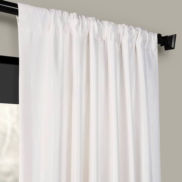 Shop Exclusive Fabrics Signature Cream Faux Silk Taffeta Curtain