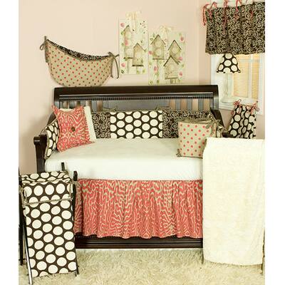 Cotton Tale Raspberry Dot 4-piece Crib Bedding Set