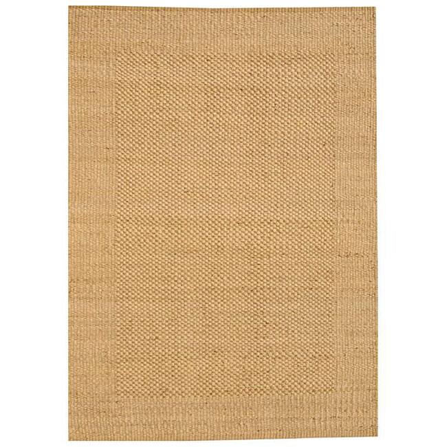 Hand-woven Gold Jute Rug (6' x 9') - 6' x 9'