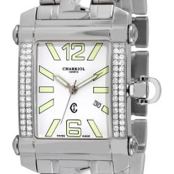 Phillipe Charriol Men's 940.930D 'Columbus' Stainless Steel Diamond Watch Men's More Brands Watches