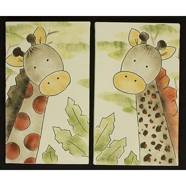 Cotton Tale Sumba Wall Art Set (CanvasUse attached black grosgrain ribbons for hangingArt can be framed, if desiredDimensions 12 inches x 20 inches)