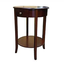 Shop Round Cherry End Table On Sale Overstock 5126400