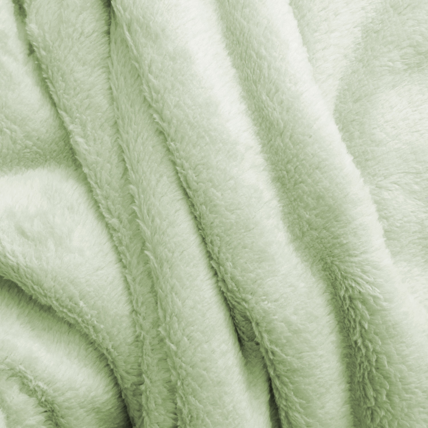 Elite Home Products All Seasons Solid Microplush Knit Hem Edging Blanket Green Size Twin