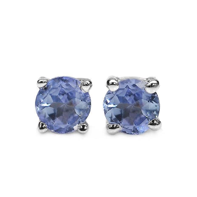 Malaika Sterling Silver Tanzanite Stud Earrings Free Shipping Malaika Sterling Silver Tanzanite Stud Earrings