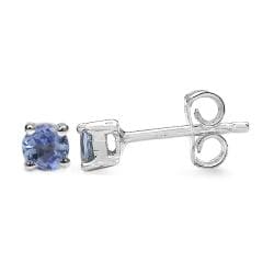 Malaika Sterling Silver Tanzanite Stud Earrings Malaika Gemstone Earrings