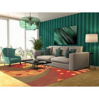 Alliyah Handmade Brown New Zealand Blend Wool Rugg - 8' x 10'