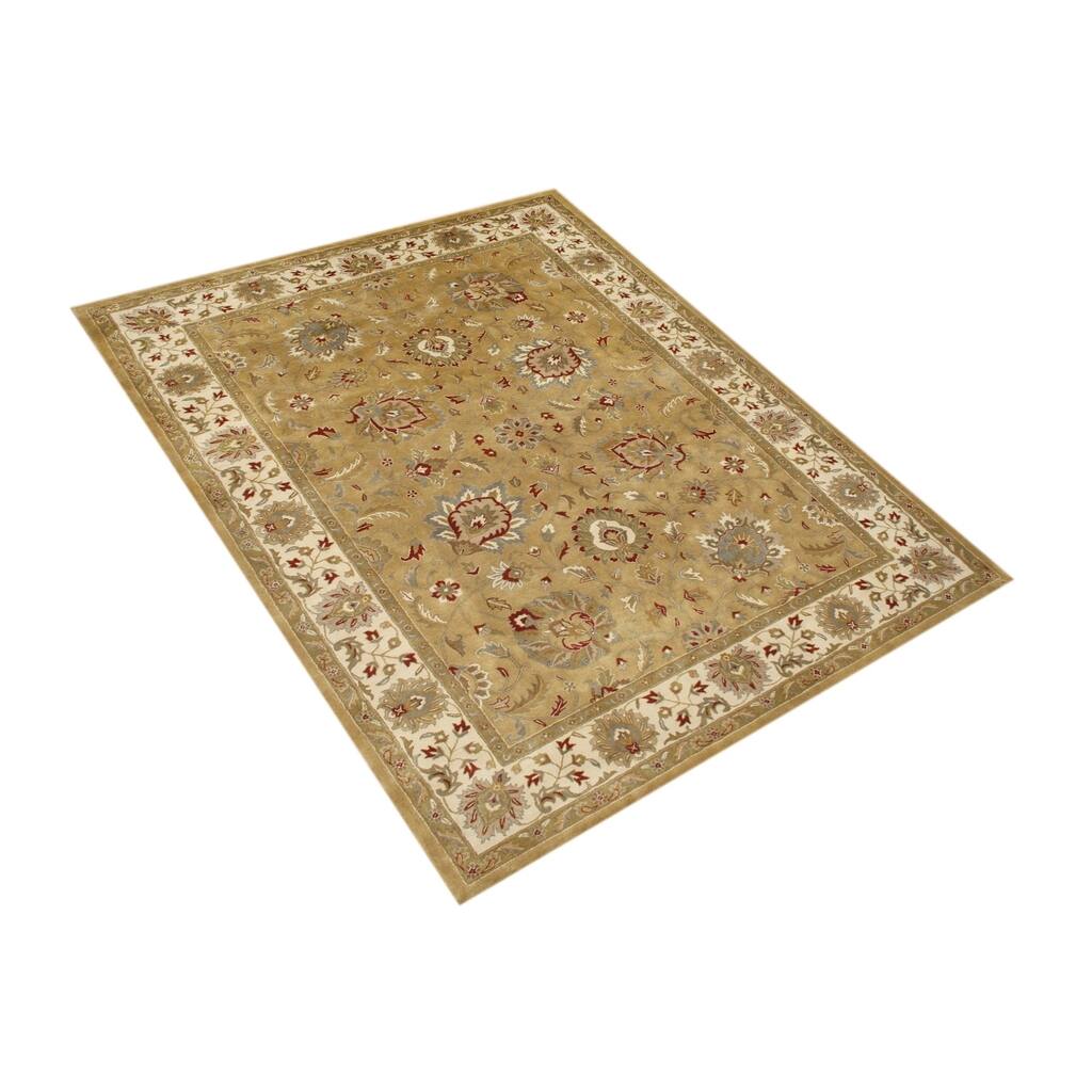 Alliyah Handmade Bronze Mist New Zealand Blend Wool Rug - 8' x 10'