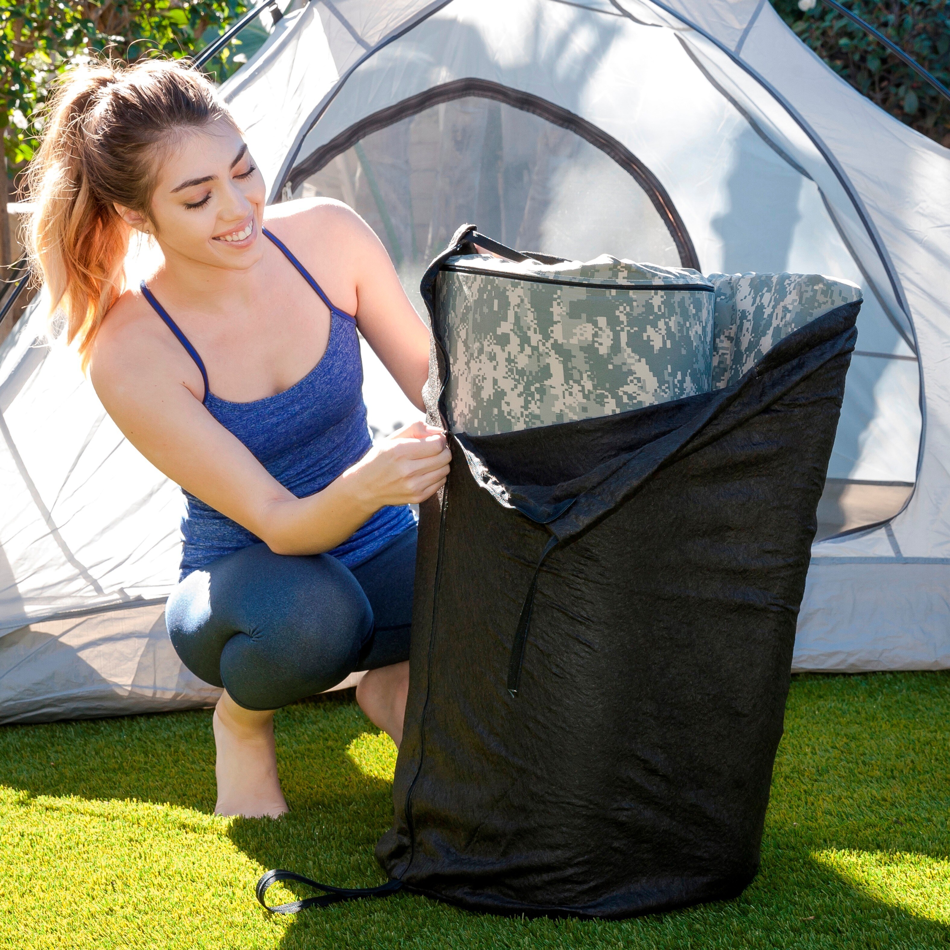 memory foam sleeping pad camping