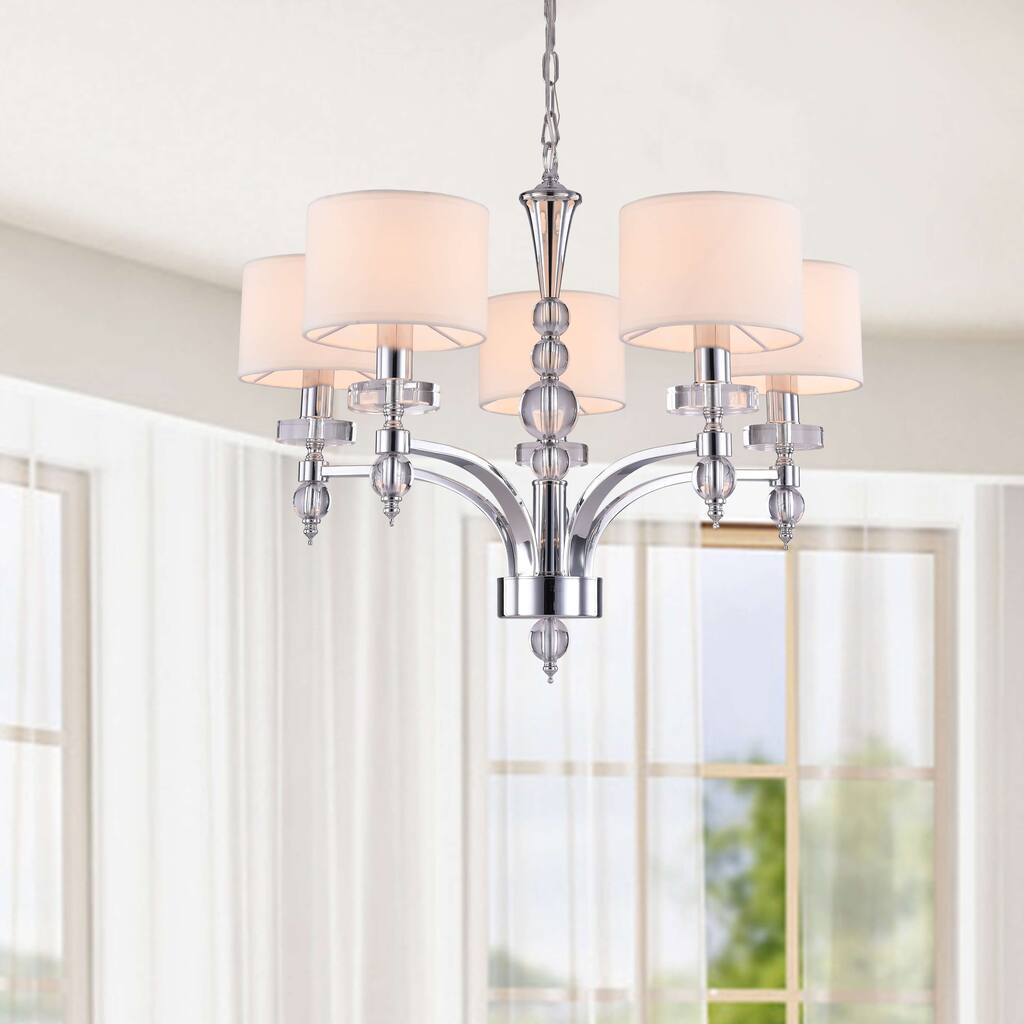 5-light Chrome Chandelier - N/A