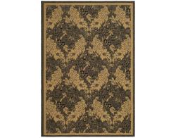 Indoor/Outdoor Black/Natural Polypropylene Rug (9' x 12') Safavieh 7x9   10x14 Rugs