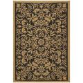 Safavieh Courtyard Graceful Black/ Natural Indoor/ Outdoor Rug (6'7 x 9'6)
