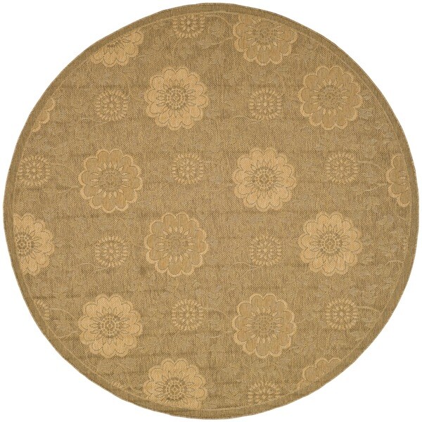Shop Safavieh Indoor/ Outdoor Gold/ Natural Rug 6'7 Free Shipping Today