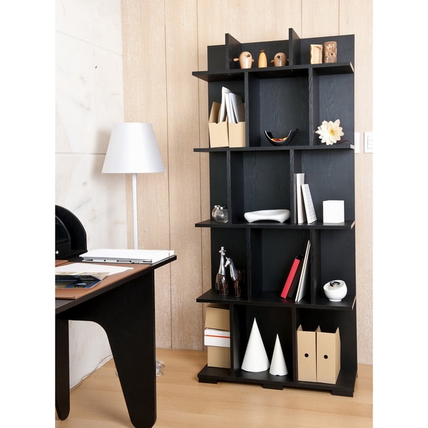 Furniture of America Twain Black Room Divider/ Bookcase Free Shipping