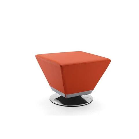 Porch & Den Wooddale Cube Leatherette Ottoman
