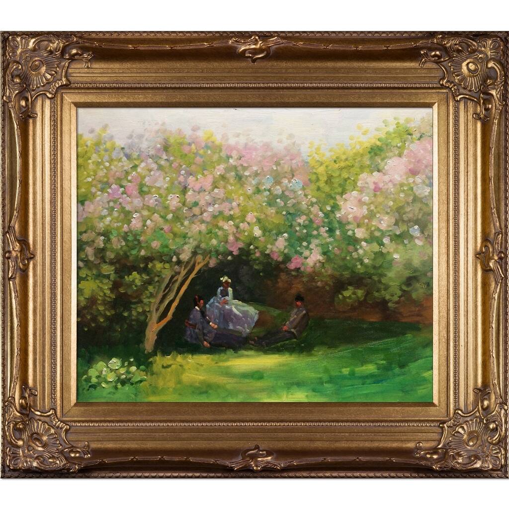 La Pastiche Monet 'Resting Under the Lilacs' Canvas Art
