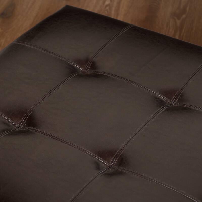 Christopher Knight Home Richmond Espresso Bonded Leather Storage Ottoman