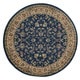 preview thumbnail 24 of 32, Admire Home Living Caroline Traditional Floral Sarouk Pattern Area Rug Navy 5'3" Round