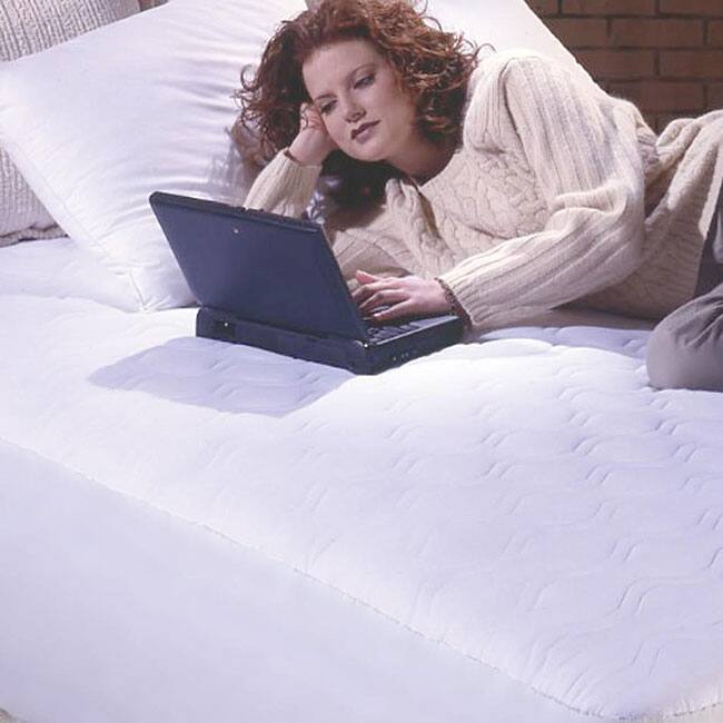 Combo Twin Extra Long-size Mattress Pad and Twin Pack Pillow Set