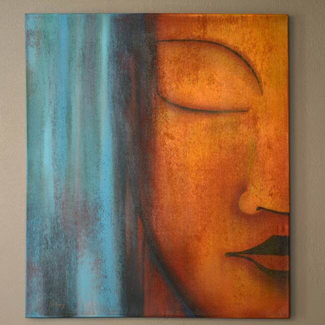 Small Buddha Face Painting (Indonesia) - Brown